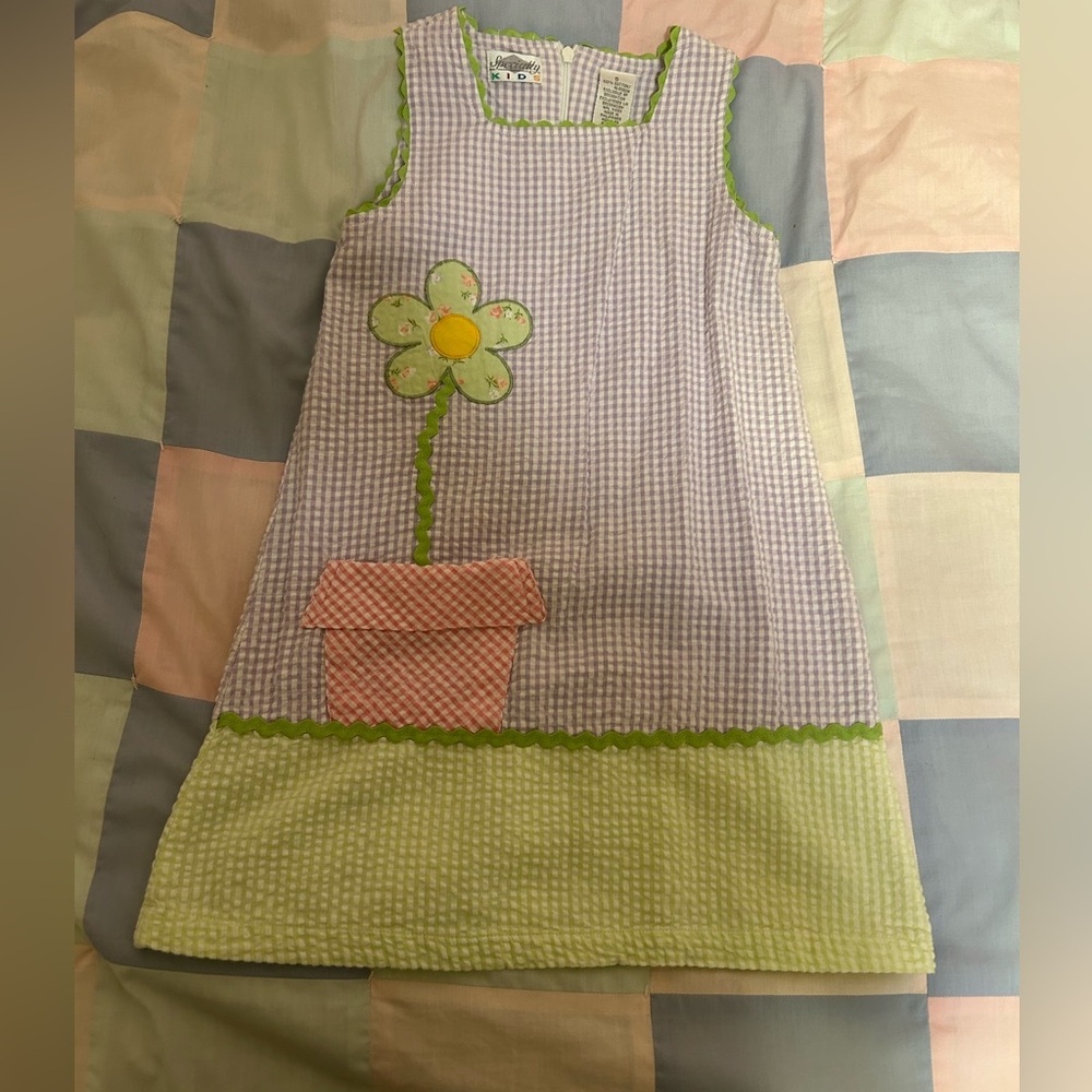 Sear sucker Flower dress